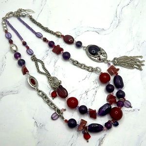 New Coldwater Creek Semi Precious Double Necklace.